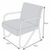 Kit 5 Poltronas Para Sala de Espera Recepção Em Suede Vinho Com Braços Cromados Decorativa Confortável Até 120 Kg - PS