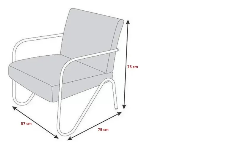 Poltrona Para Sala de Espera Recepção Em Suede Marrom Com Braços Cromados Decorativa Confortável Até 120 Kg - PS