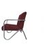 Poltrona Para Sala de Espera Recepção Em Suede Vinho Com Braços Cromados Decorativa Confortável Até 120 Kg - PS