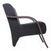 Kit 3 Poltronas Para Sala de Espera Recepção Preto Em Suede Com Braços de Madeira Decorativa Confortável Até 120 kg - PSM