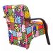 Kit 3 Poltronas Para Sala de Espera Recepção Romero Brito Em Suede Com Braços de Madeira Decorativa Confortável Até 120 kg - PSM