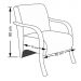 Kit 4 Poltronas Para Sala de Espera Recepção Azul Marinho Em Suede Com Braços de Madeira Decorativa Confortável Até 120 kg - PSM