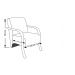 Kit 4 Poltronas Para Sala de Espera Recepção Marrom Em Suede Com Braços de Madeira Decorativa Confortável Até 120 kg - PSM