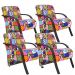Kit 4 Poltronas Para Sala de Espera Recepção Romero Brito Em Suede Com Braços de Madeira Decorativa Confortável Até 120 kg - PSM