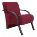 Kit 4 Poltronas Para Sala de Espera Recepção Vinho Em Suede Com Braços de Madeira Decorativa Confortável Até 120 kg - PSM