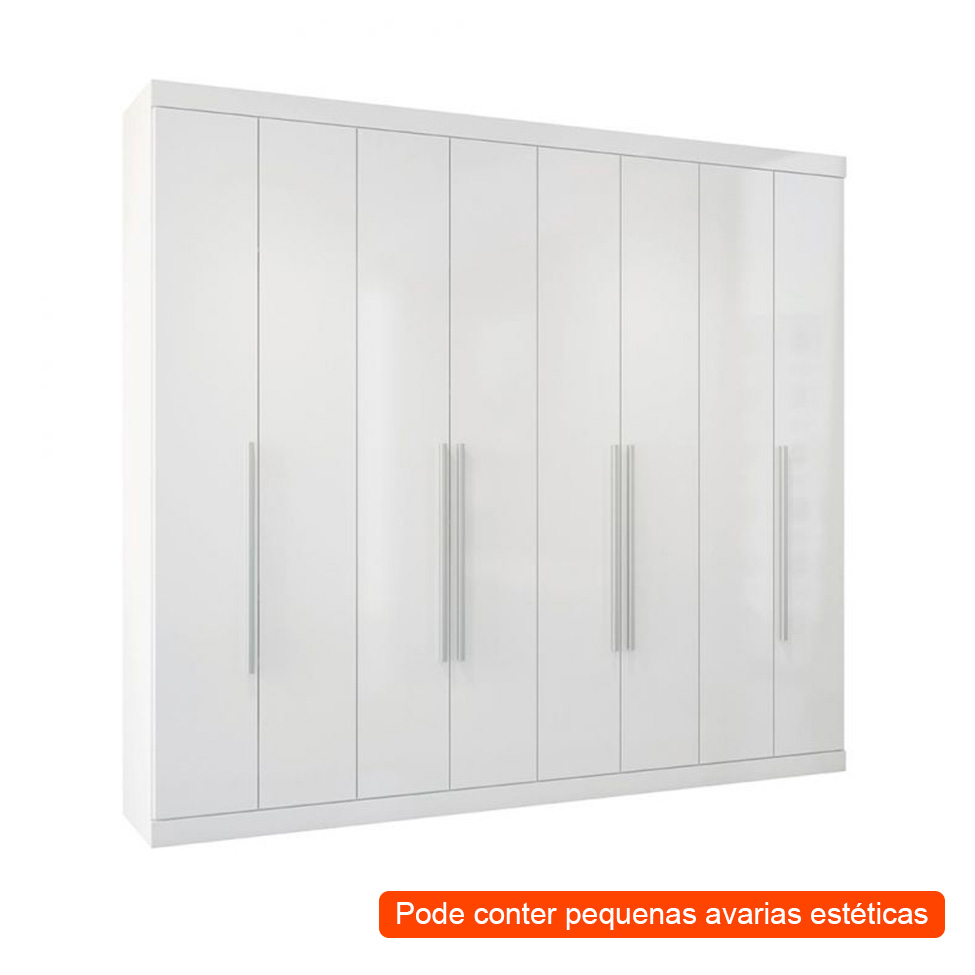 [OUTLET] Guarda-Roupa Casal Havana VIP 8PT 4GV Branco