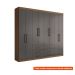 [OUTLET] Guarda-Roupa Casal Master 8 PT 6 GV Jatobá e Grafite