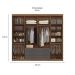 [OUTLET] Guarda-Roupa Casal Master 8 PT 6 GV Jatobá e Grafite