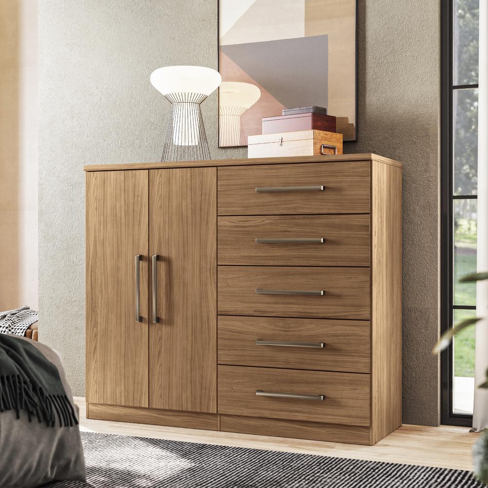 Cômoda 2 Portas 5 Gavetas Dakar Jatobá