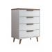 Cômoda 4 Gavetas Yokohama Branco Jatobá