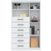 Cômoda Alta 1 Porta 6 Gavetas Marbella Branco