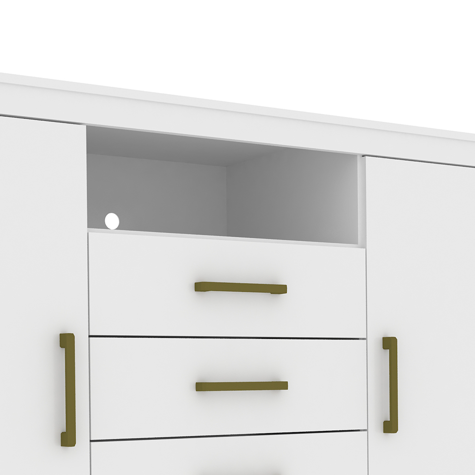 Cômoda Havana Master 2 Portas 4 Gavetas Branca