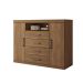 Cômoda Master 2 Portas 4 Gavetas Jatobá