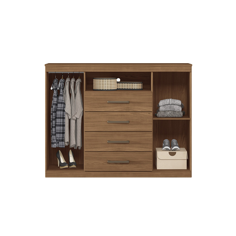 Cômoda Master 2 Portas 4 Gavetas Jatobá