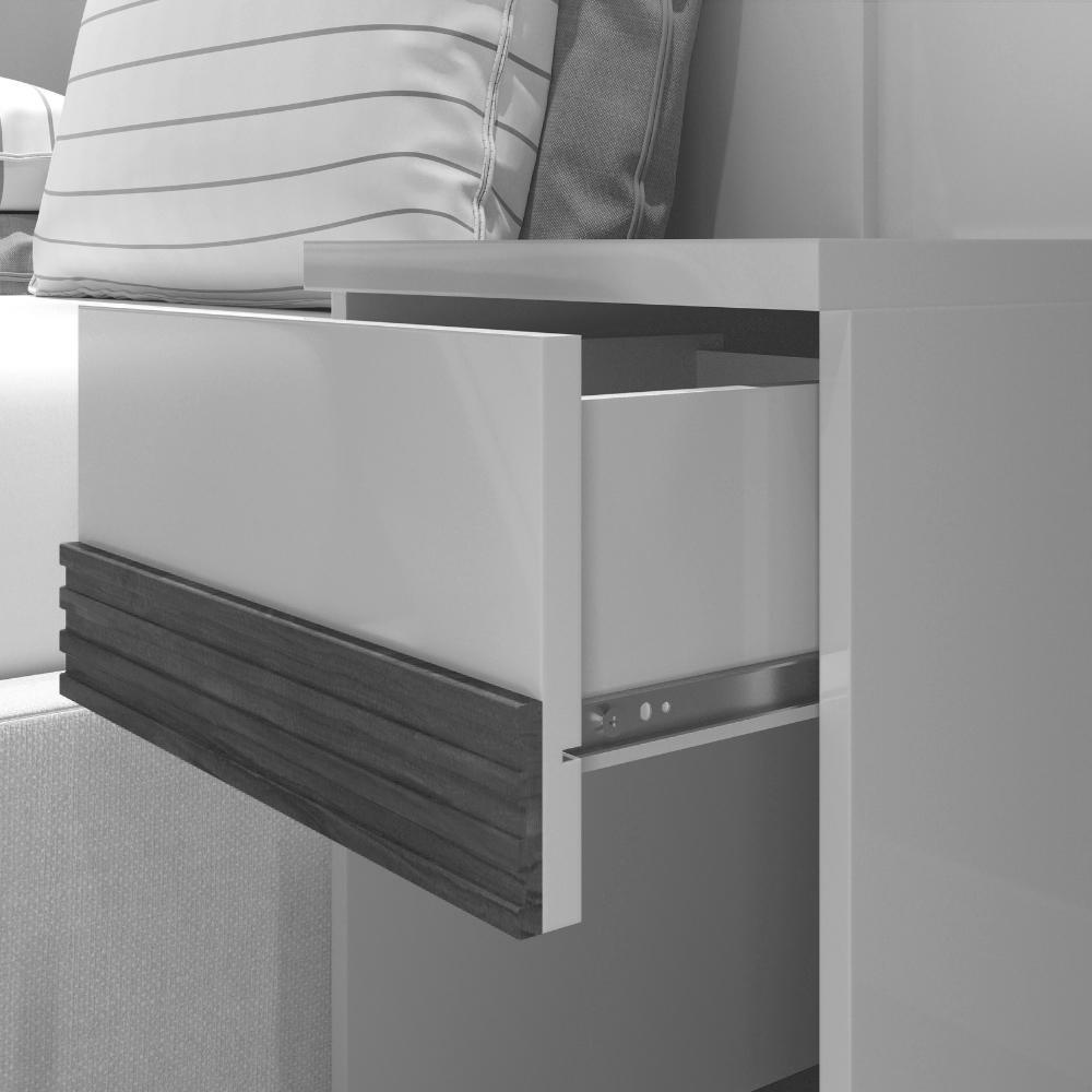 Cabeceira Extensível Bourbon Casal Queen Ripada Jatobá  com LED - Santos Andirá