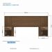 Cabeceira Extensível Bourbon Casal Queen Ripada Jatobá  com LED - Santos Andirá