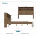 Cama Casal Marrom Moderna Para Quarto Com Cabeceira Baú Acoplado e Com Prateleiras Inv