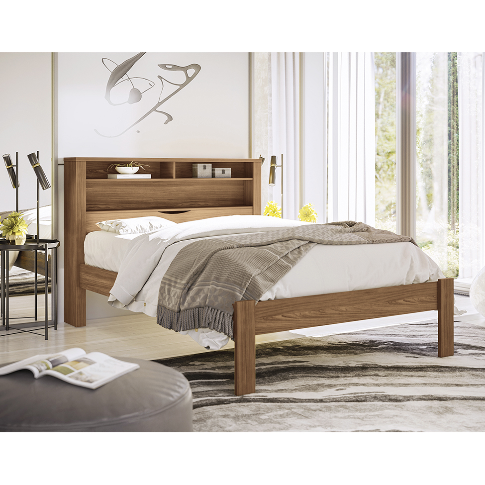 Cama Casal com Baú Invicta Jatobá