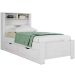 Cama Solteiro Infinity com Baú e 2 Gavetas Branco