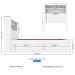Cama Solteiro Infinity com Baú e 2 Gavetas Branco