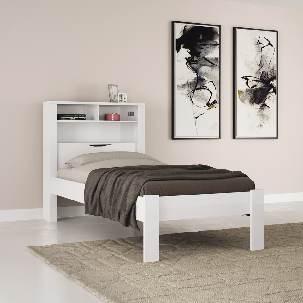 Cama de Solteiro Tradição Branca