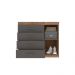 Conjunto Guarda Roupa 8 Portas e Cômoda Sapateira Colorado Atacama Grafite