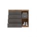Conjunto Guarda Roupa Casal e Cômoda Cambridge Atacama Grafite