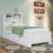 Conjunto Guarda Roupa e Cama com Gavetas Moon Branco