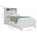 Conjunto Guarda Roupa e Cama com Gavetas Moon Branco