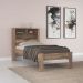 Conjunto Guarda Roupas 4 Portas e Cama Solteiro Palau Atacama Grafite