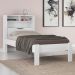 Conjunto Guarda Roupas 4 Portas e Cama Solteiro Palau Branco