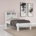Conjunto Guarda Roupas 4 Portas e Cama Solteiro Palau Branco