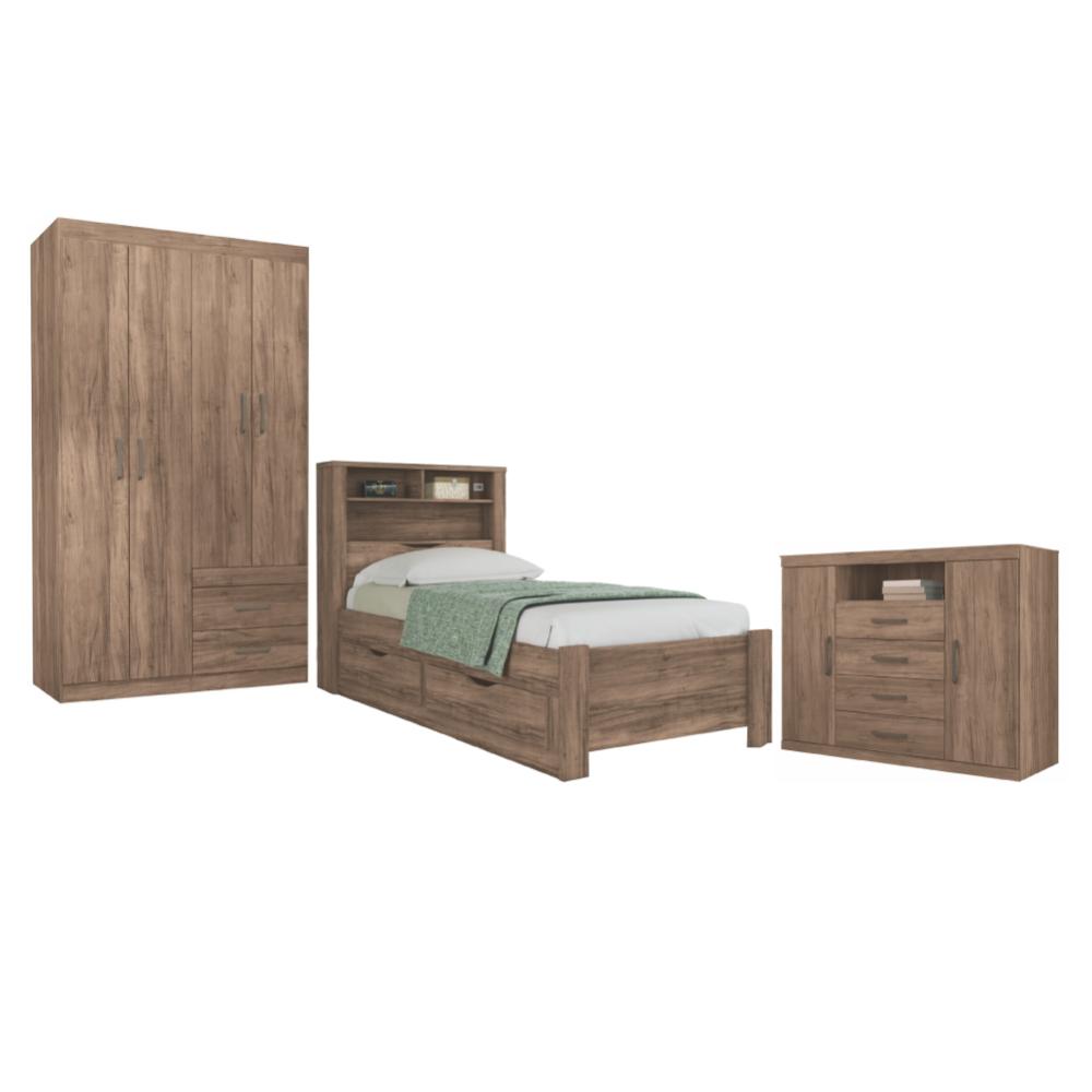 Conjunto Quarto de Solteiro Completo Maia Atacama
