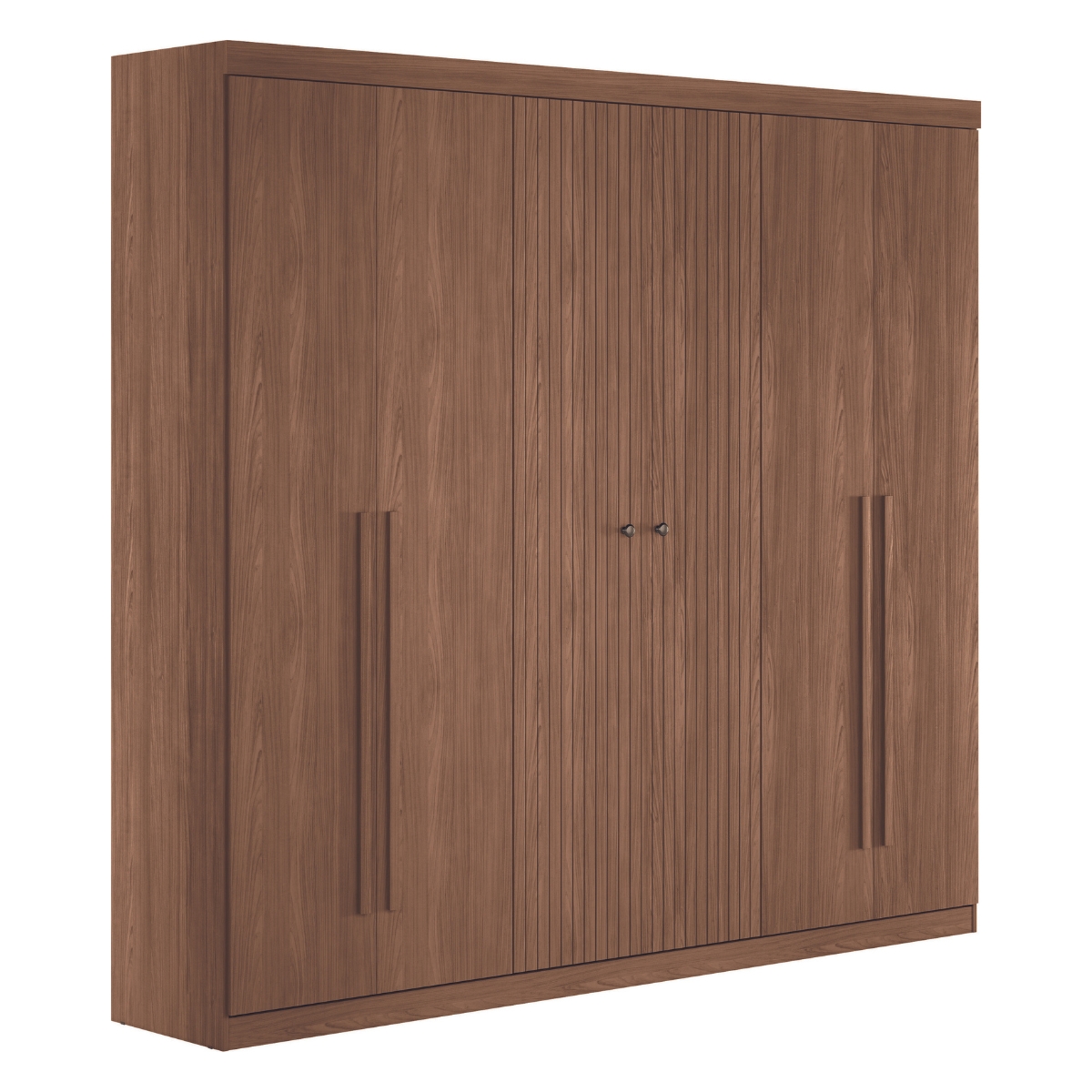 Guarda Roupa 6 Portas Casal Com Espelho Lagos Jatobá