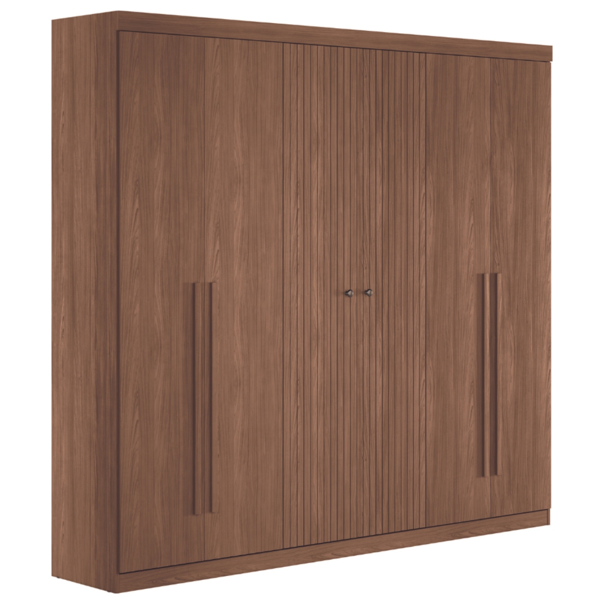Guarda Roupa 6 Portas e Cômoda 5 Gavetas Jade Jatobá