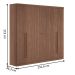 Guarda Roupa 6 Portas e Cômoda 5 Gavetas Jade Jatobá