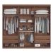 Guarda Roupa 6 Portas e Cômoda 5 Gavetas Jade Jatobá Areia