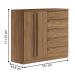 Guarda Roupa Casal 2 Portas e Cômoda 5 Gavetas Paris Jatobá