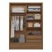 Guarda Roupa Casal 2 Portas e Cômoda 5 Gavetas Paris Jatobá