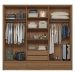Guarda Roupa Casal 3 Portas e Cômoda 5 Gavetas Paris Jatobá