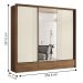 Guarda Roupa Casal 3 Portas e Cômoda 5 Gavetas Paris Jatobá