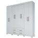 Guarda Roupa Casal 8 Portas 4 Gavetas Nápoles 8.4 Branco - Santos Andirá
