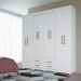 Guarda Roupa Casal 8 Portas 4 Gavetas Nápoles 8.4 Branco - Santos Andirá