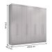 Guarda Roupa Casal 8 Portas 4 Gavetas Paris Branco
