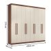 Guarda Roupa Casal 8 Portas 4 Gavetas Paris Jatobá Areia