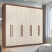 Guarda Roupa Casal 8 Portas 4 Gavetas Paris Jatobá Areia