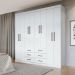 Guarda-Roupa Casal Liverpool 8 Portas 6 Gavetas Branco
