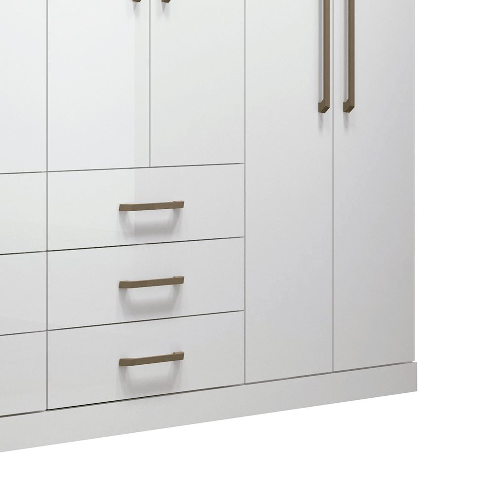 Guarda-Roupa Casal Master 8 Portas 6 Gavetas Branco