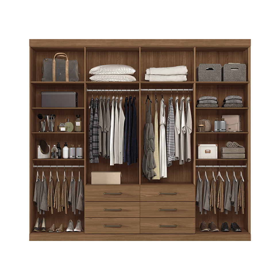 Guarda-Roupa Casal Master 8 Portas 6 Gavetas Jatobá