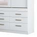 Guarda-Roupa Casal com Espelho Click 3 Portas 9 Gavetas Branco